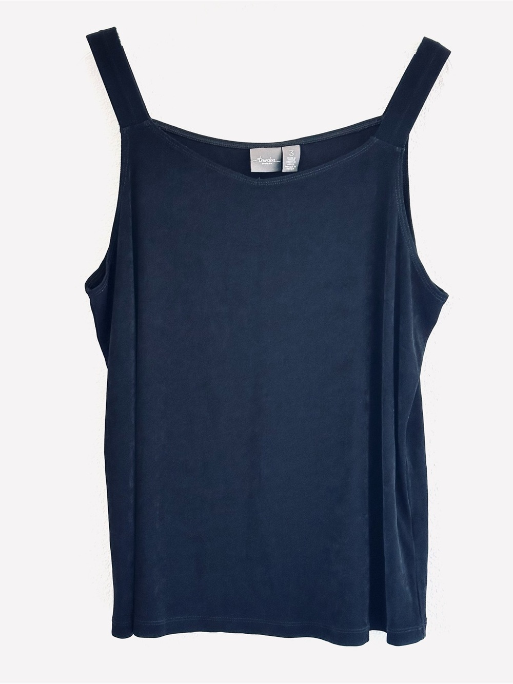 Travelers by Chico’s Black Square-Neck Camisole